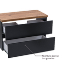 Gabinete para Banheiro 52x100x40cm Preto Valencia Darabas Agardi