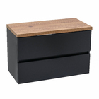 Gabinete para Banheiro Simples MDF 52x100x40cm Valencia Preto Fosco Darabas Agardi