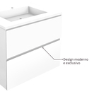 Gabinete para Banheiro com Cuba 52X60X45cm Branco Sisco Venturi