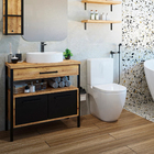 Gabinete para Banheiro 52x80x40,2cm Preto Munique Darabas Agardi