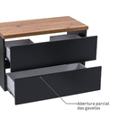 Gabinete para Banheiro 52x80x40cm Preto Valencia Darabas Agardi