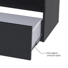 Gabinete para Banheiro 52x80x40cm Preto Valencia Darabas Agardi