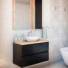 Gabinete para Banheiro 52x80x40cm Preto Valencia Darabas Agardi