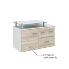Gabinete para Banheiro 53,5x80,2x40,2cm Mezzo Blanco Napoli II Darabas Agardi