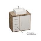 Gabinete para Banheiro 53x60x40cm Cabernet Luanda Venturi