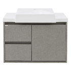 Gabinete para Banheiro 54x78x42cm Grigio Valentina Fabribam