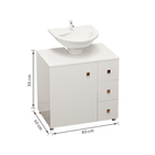 Gabinete para Banheiro 55x60x40cm Branco Durban Venturi