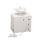 Gabinete para Banheiro 55x60x40cm Branco Durban Venturi