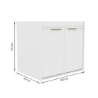 Gabinete para Banheiro 55x60x45cm Branco Cannes Darabas Agardi
