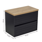 Gabinete para Banheiro 55x70x41cm Preto Amsterdã 70 Darabas Agardi