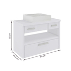 Gabinete para Banheiro 55x80x40,5cm Terracota Helena Darabas Agardi