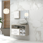 Gabinete para Banheiro com Espelho 55x80x40cm Brunelo Perfil 80 Astral Design