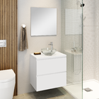 Gabinete para Banheiro com Espelho 57x60x40cm Branco Essential Astral Design