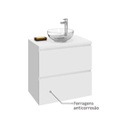 Gabinete para Banheiro com Espelho 57x60x40cm Branco Essential Astral Design