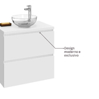 Gabinete para Banheiro com Espelho 57x60x40cm Branco Essential Astral Design