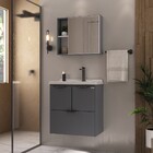 Gabinete para Banheiro 58,5x56,2x33cm Chumbo Luiza Fabribam