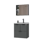 Gabinete para Banheiro 58,5x56,2x33cm Chumbo Luiza Fabribam