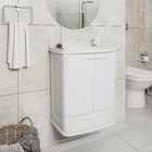 Gabinete para Banheiro com Cuba 58x32x45cm Branco Fit Astra