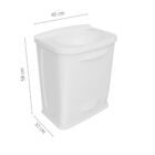 Gabinete para Banheiro com Cuba 58x32x45cm Branco Fit Astra