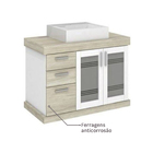 Gabinete para Banheiro com Cuba 58x80x40,5cm Mezzo Blanco Imola Darabas Agardi