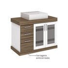 Gabinete para Banheiro com Cuba 58x80x40,5cm Terracota Imola Darabas Agardi