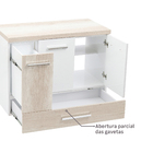 Gabinete para Banheiro 59,5x80,2x40,2cm Mezzo Blanco Madri II Darabas Agardi