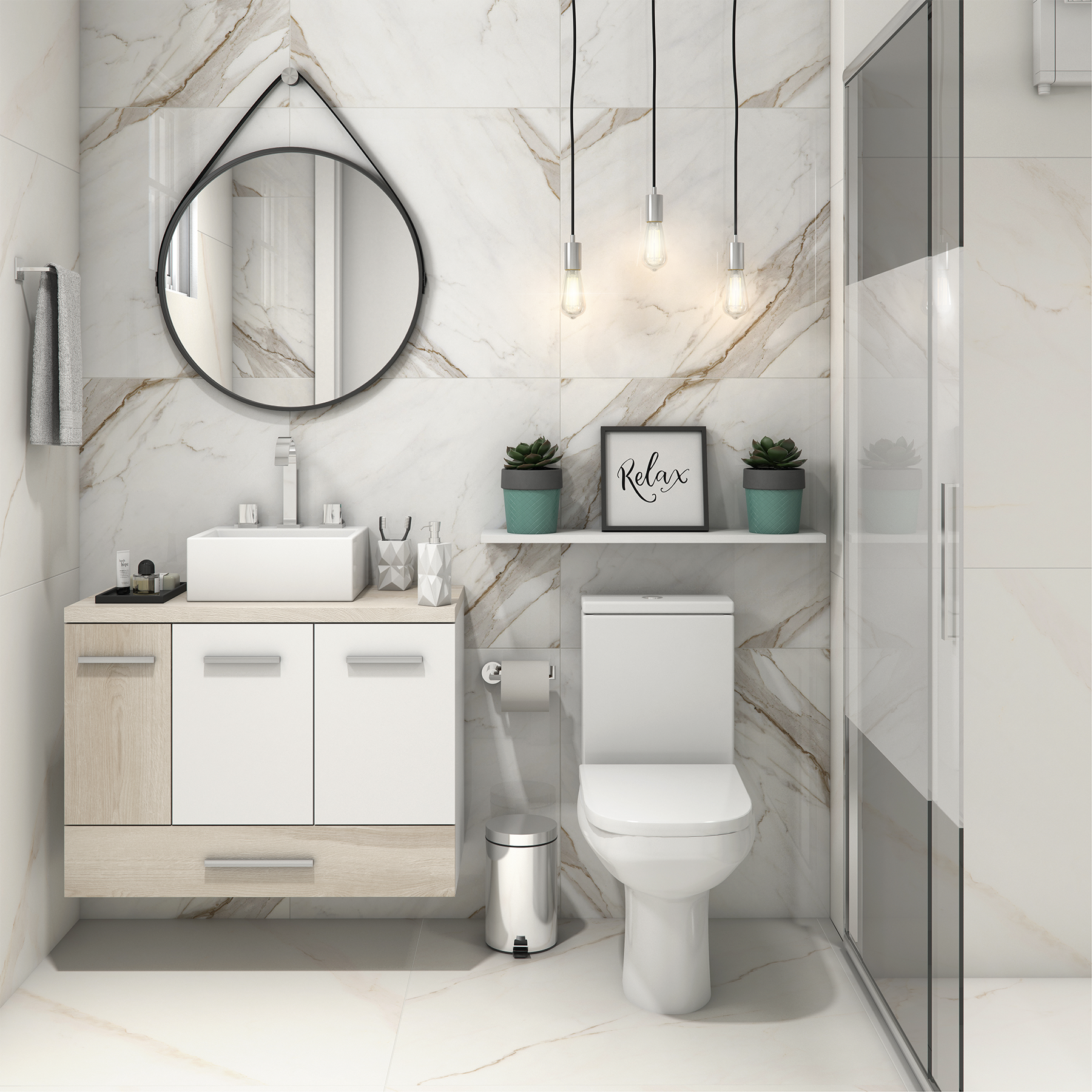 Em meio aos diversos benefícios de se ter um gabinete em seu banheiro, a principal é ter um ambiente completo, melhor decorado e mais sofisticado, elevando o nível da decoração do seu banheiro.