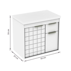 Gabinete para Banheiro 59x55x37cm Branco Sevilha Darabas Agardi