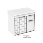 Gabinete para Banheiro 59x55x37cm Branco Sevilha Darabas Agardi