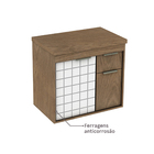 Gabinete para Banheiro 59x55x37cm Ebano Sevilha Darabas Agardi