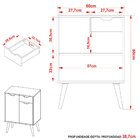 Gabinete Para Banheiro 60 Cm 2 Portas 1 Gaveta Meire Branco