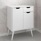 Gabinete Para Banheiro 60 Cm 2 Portas 1 Gaveta Meire Branco
