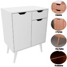 Gabinete Para Banheiro 60 Cm 2 Portas 1 Gaveta Meire Branco
