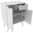 Gabinete Para Banheiro 60 Cm 2 Portas 1 Gaveta Meire Branco