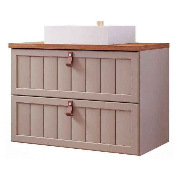 Gabinete Para Banheiro 60cm 100% Mdf 1 Gaveta 1 Porta Bascula