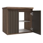 Gabinete Para Banheiro 60cm 1 Porta 1 Gaveta Alice  Marrom