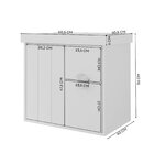 Gabinete Para Banheiro 60cm Com 1 Porta 2 Gavetas E Cuba De E