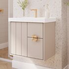 Gabinete Para Banheiro 60cm Com 1 Porta 2 Gavetas E Cuba De E