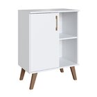 Gabinete Para Banheiro 60cm Com 1 Porta E 2 Prateleiras Ba305