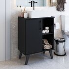 Gabinete Para Banheiro 60cm Com 1 Porta E 2 Prateleiras Ba305