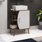 Gabinete Para Banheiro 60cm Com Pés Sem Cuba 1 Porta Ghana Br