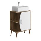 Gabinete Para Banheiro 60cm Com Pés Sem Cuba 1 Porta Ghana Br