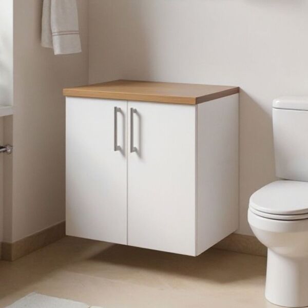 Gabinete Para Banheiro 60cm Mdf Freijo Paris - On Móveis