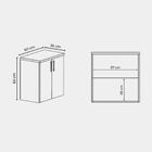 Gabinete Para Banheiro 60cm Mdf Freijo Paris - On Móveis