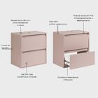 Gabinete Para Banheiro 60cm Mdf Rosa Dubai - On Móveis