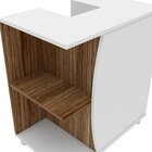 Gabinete Para Banheiro 60cm Moab Branco/tannat