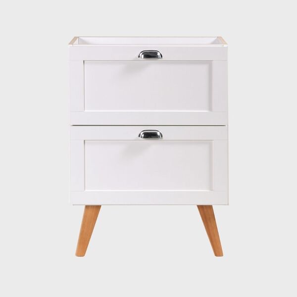 Gabinete Para Banheiro 60cm Retro Mdf Branco Milano - On Móve