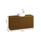 Gabinete para Banheiro 60x120x40cm Freijó Intenso Astral Design