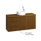 Gabinete para Banheiro 60x120x40cm Freijó Intenso Astral Design