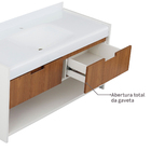 Gabinete para Banheiro com Cuba 60x120x51cm Branco Julien Bergan